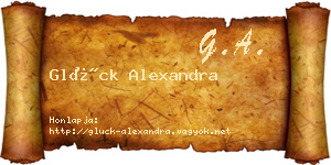 Glück Alexandra névjegykártya